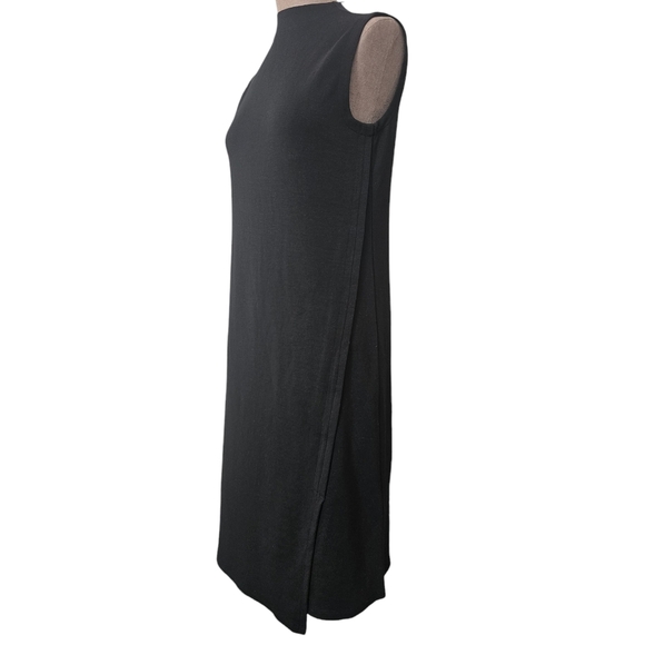Eileen Fisher Mock-Neck K/L Knit  Dress F8TLU-D4309M Black NWT Black XS - Picture 5 of 17